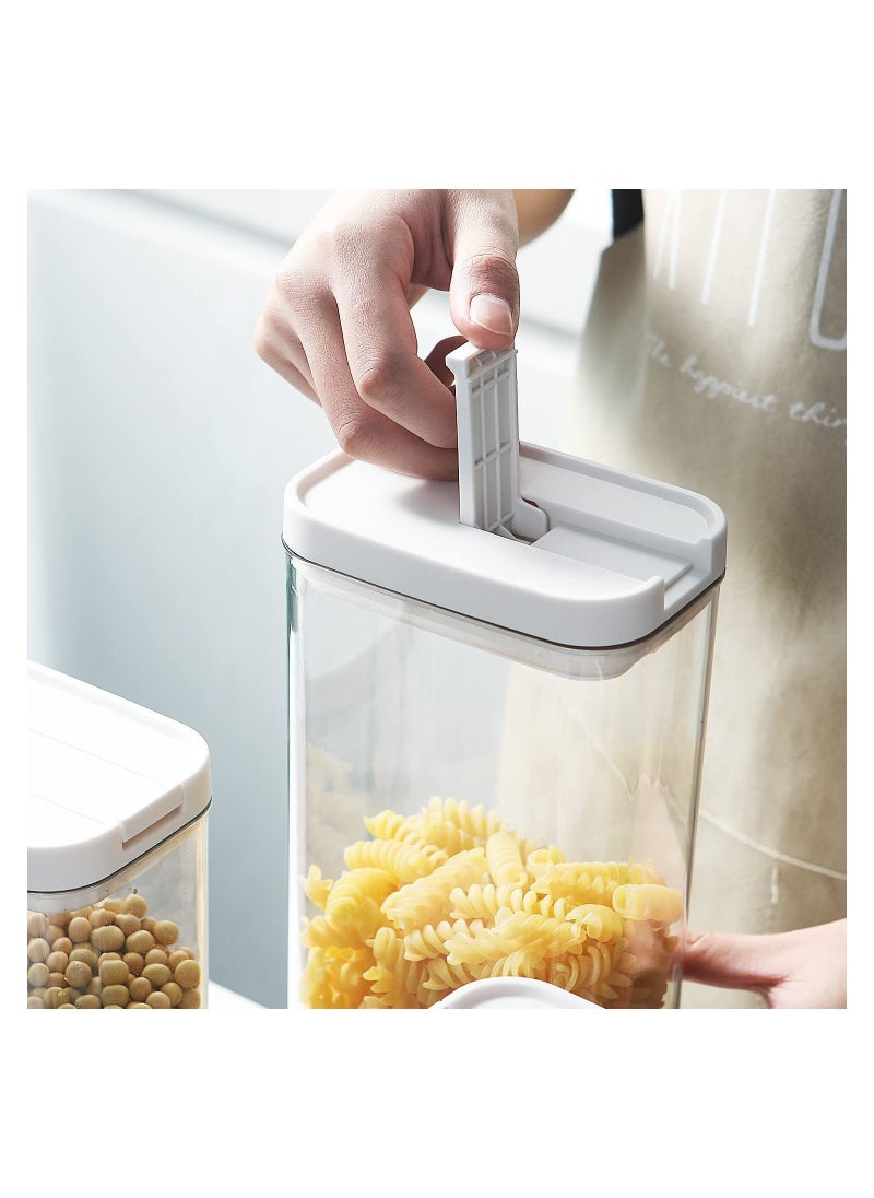 GGEROU - Airtight Food Storage Containers Set with Lock Lids, Set of 4, Pantry Organization Plastic Storage Jar Storage Tank for Cereal,Coffee,Sugar 1800ml - Image 1