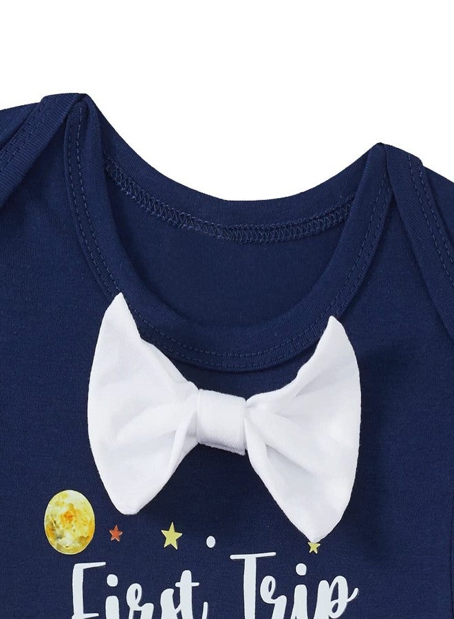 Okbebe Baby Boy First One Year Old Space Birthday Outfit Infant First Trip Around The Sun Space Birthday Clothes (Dark Blue, 18M) - Image 5