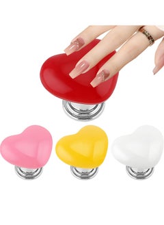 Generic 4 Toilet Tank Buttons, Heart-Shaped Toilet Press Long Nails For Women (Color)  - Image 1