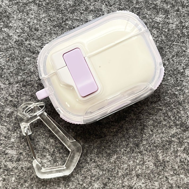 غطاء شفاف ناعم من السيليكون الشفاف لحماية سماعات الأذن لـ AirPods Pro و Pro 2 باللون الأبيض - Image 4