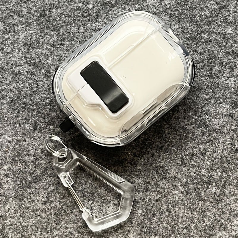 غطاء شفاف ناعم من السيليكون الشفاف لحماية سماعات الأذن لـ AirPods Pro و Pro 2 باللون الأبيض - Image 3
