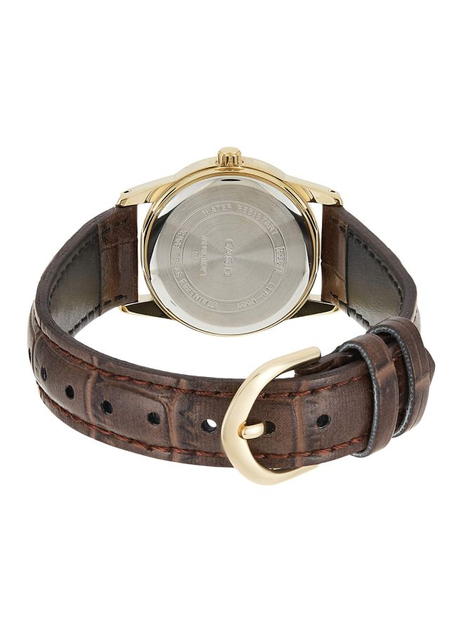 CASIO Women Dress Analog Watch LTP-V001GL-9B - 25 mm - Brown - Image 2