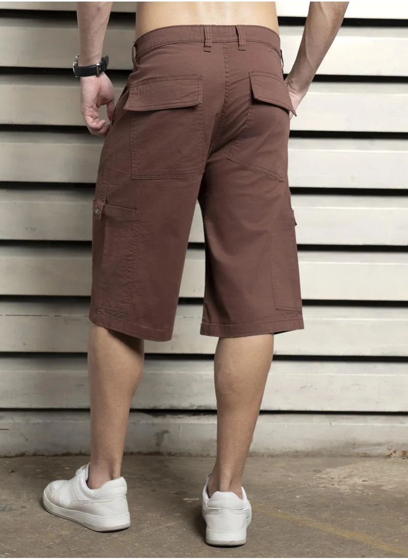 HIGH STAR Men Brown Shorts