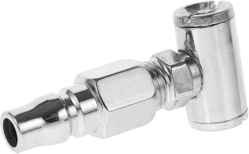 Hand Cranked Portable Tire Inflator Air Chuck with Flow Control Valve - Image 1