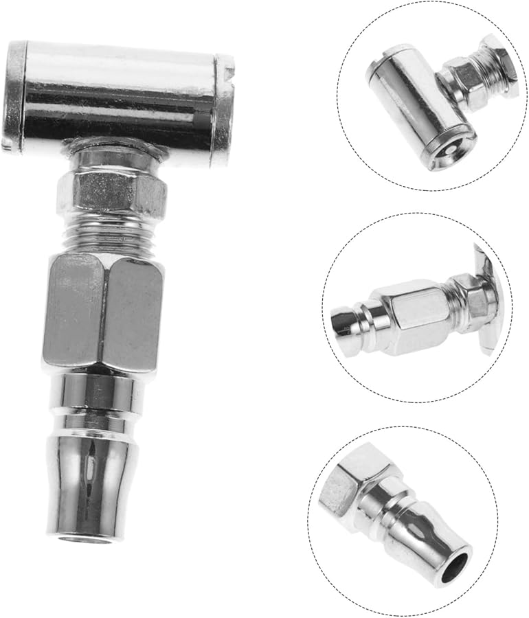 Hand Cranked Portable Tire Inflator Air Chuck with Flow Control Valve - Image 4