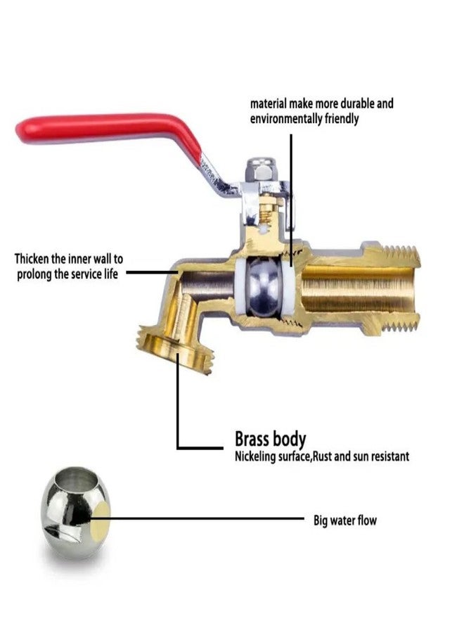 COSWARE Brass Nozzle Bib Tap for Kitchen, Bathroom, Outdoor - Pack of 1 - Image 4