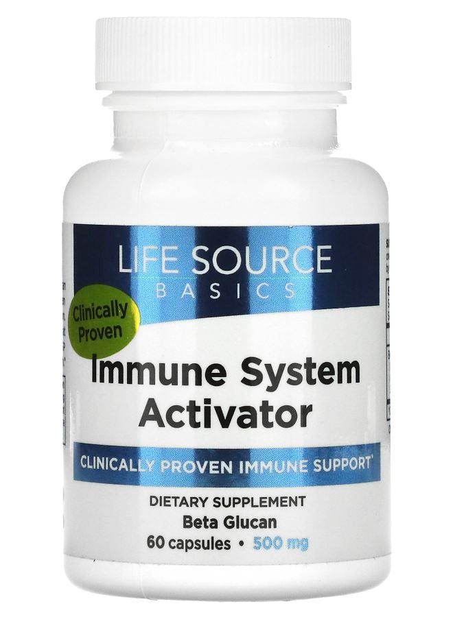 Life Source Basics (WGP Beta Glucan) Immune System Activator 500 mg 60 Capsules  - Image 1