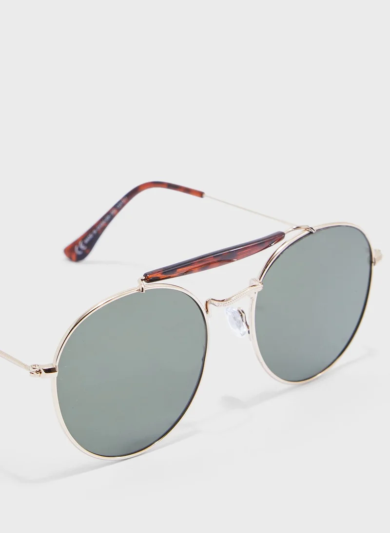 NEW LOOK Retro Brow Bar Sunglasses