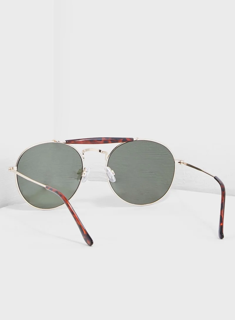 NEW LOOK Retro Brow Bar Sunglasses