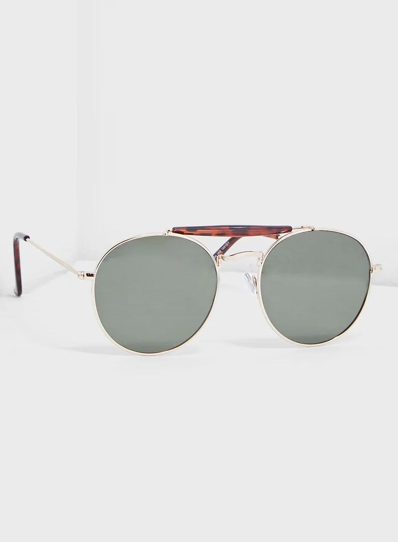 NEW LOOK Retro Brow Bar Sunglasses