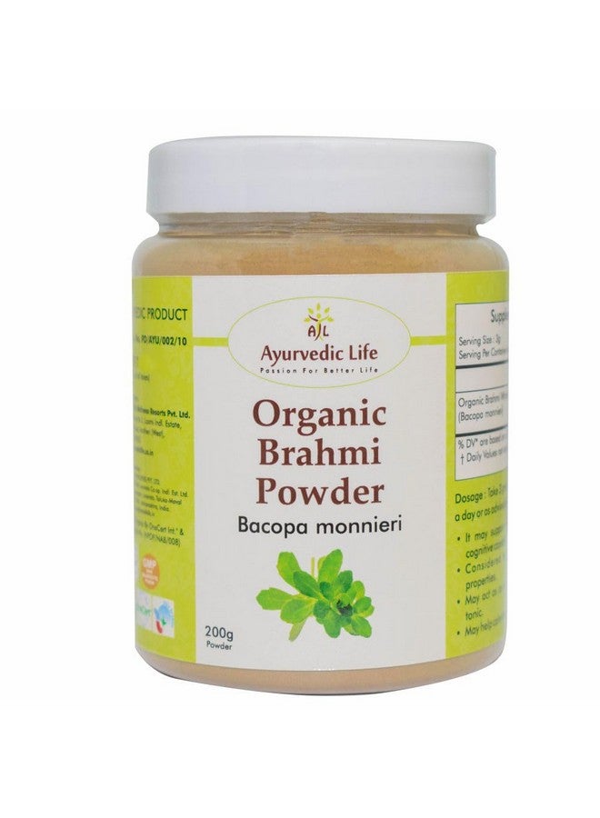 AL Ayurvedic Life Organic Brahmi Powder 200 Gms Brahmi Powder Hair Brahmi Powder Eating - Image 1