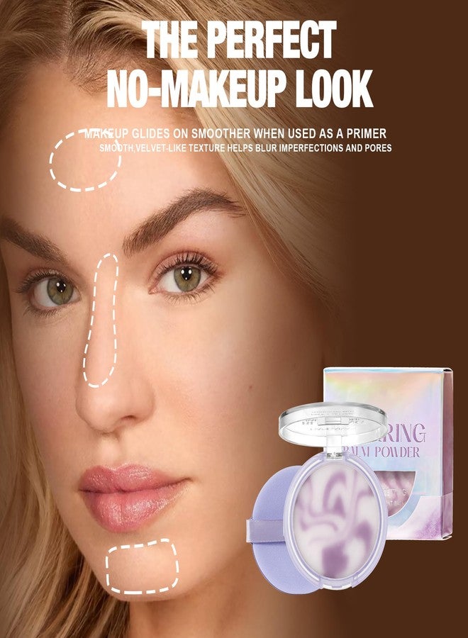 BEUKING Blurring Balm Powder, Setting Translucent Foundation Primers, Oil Control Concealer Pressed Cream Waterproof Sweatproof Making Long Lasting Makeup Primer (#02 Sky, 0.16 oz) - Image 3