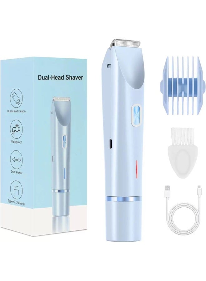 New Private Parts Armpit Hair And Leg Hair Women's Shaver Electric Double-head Hair Removal Instrument Body Hair Shaving Instrument