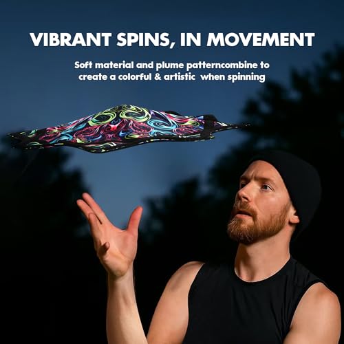 oazoxcx Beginner to Pro Spinning Cloth Flow Toy  Colorful Juggling Prop 244 Inch 300 Grams Flow Star Style Paisley Pattern - Image 5