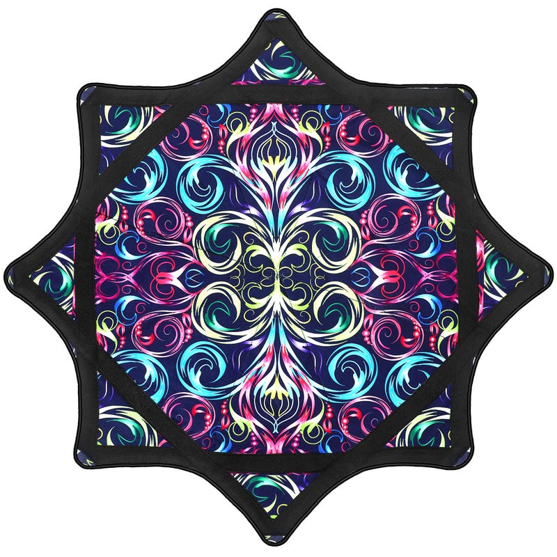 oazoxcx Beginner to Pro Spinning Cloth Flow Toy  Colorful Juggling Prop 244 Inch 300 Grams Flow Star Style Paisley Pattern - Image 3