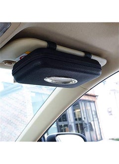 Generic Car Tissue Holder, Sun Visor Napkin Holder, Car Visor Tissue Holder, PU Leather Backseat Tissue Case Holder for Car,Vehicle (Black)  - Image 1