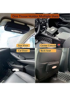 Generic Car Tissue Holder, Sun Visor Napkin Holder, Car Visor Tissue Holder, PU Leather Backseat Tissue Case Holder for Car,Vehicle (Black)  - Image 4