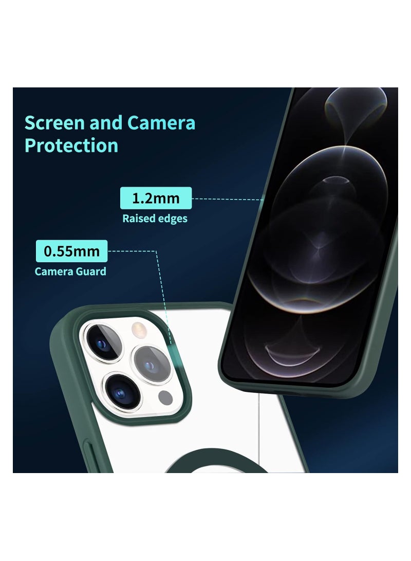 Y&D for iPhone 12 Pro Max Case Clear Magsafe Slim Cover, Ultra-Thin Shockproof and Anti-Yellow Transparent Protective Cover Compatible for Apple iPhone 12 Pro Max 6.7 inch - Green - Image 4
