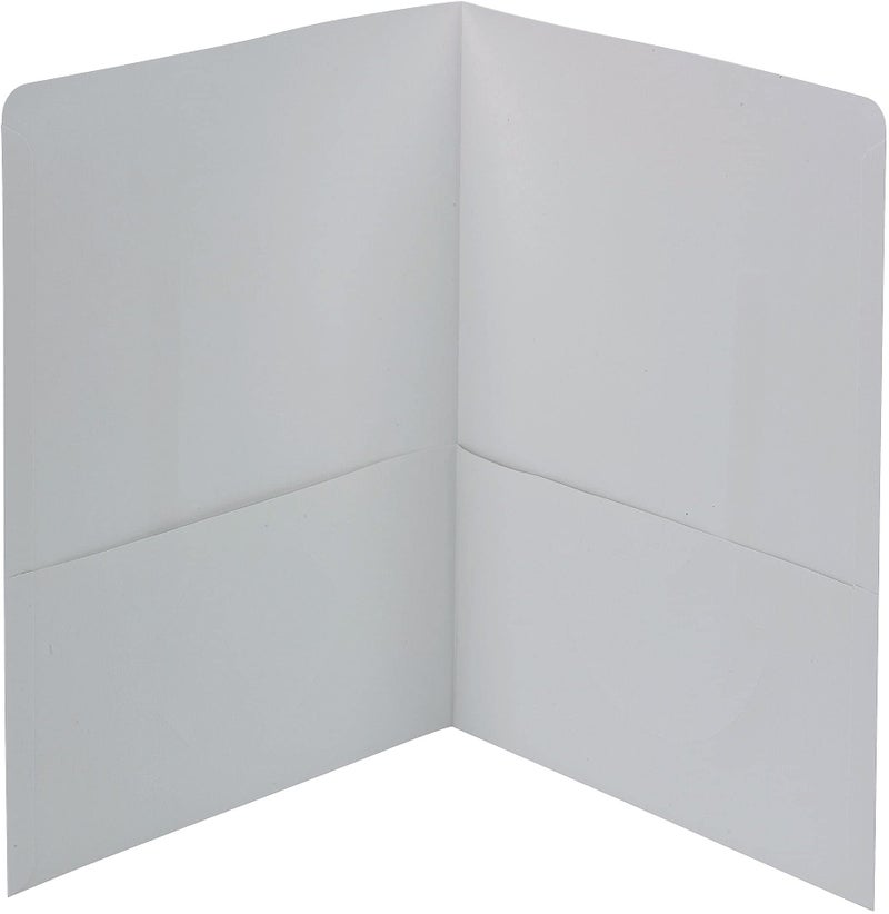 Smead Two-Pocket Heavyweight Folder, Letter Size, White, 25 per Box (87861) - Image 2