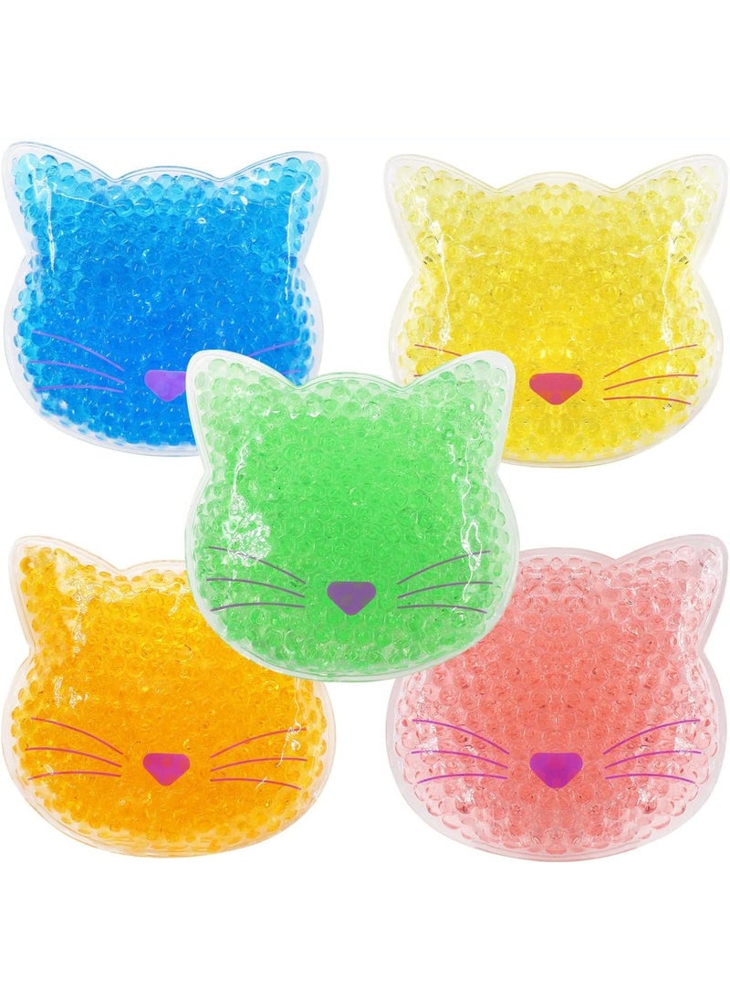 HI FINE CARE HI FINE CARE 5 Pcs Boo Boo Ice Pack, Kid Reusable Ice Pack, Auxiliary Fever Reduction, Hot Cold Pack for Kids Injuries, Wisdom Teeth, Baby Colic, Gas and Upset Stomach, Pain Relief, Fever, Headaches 