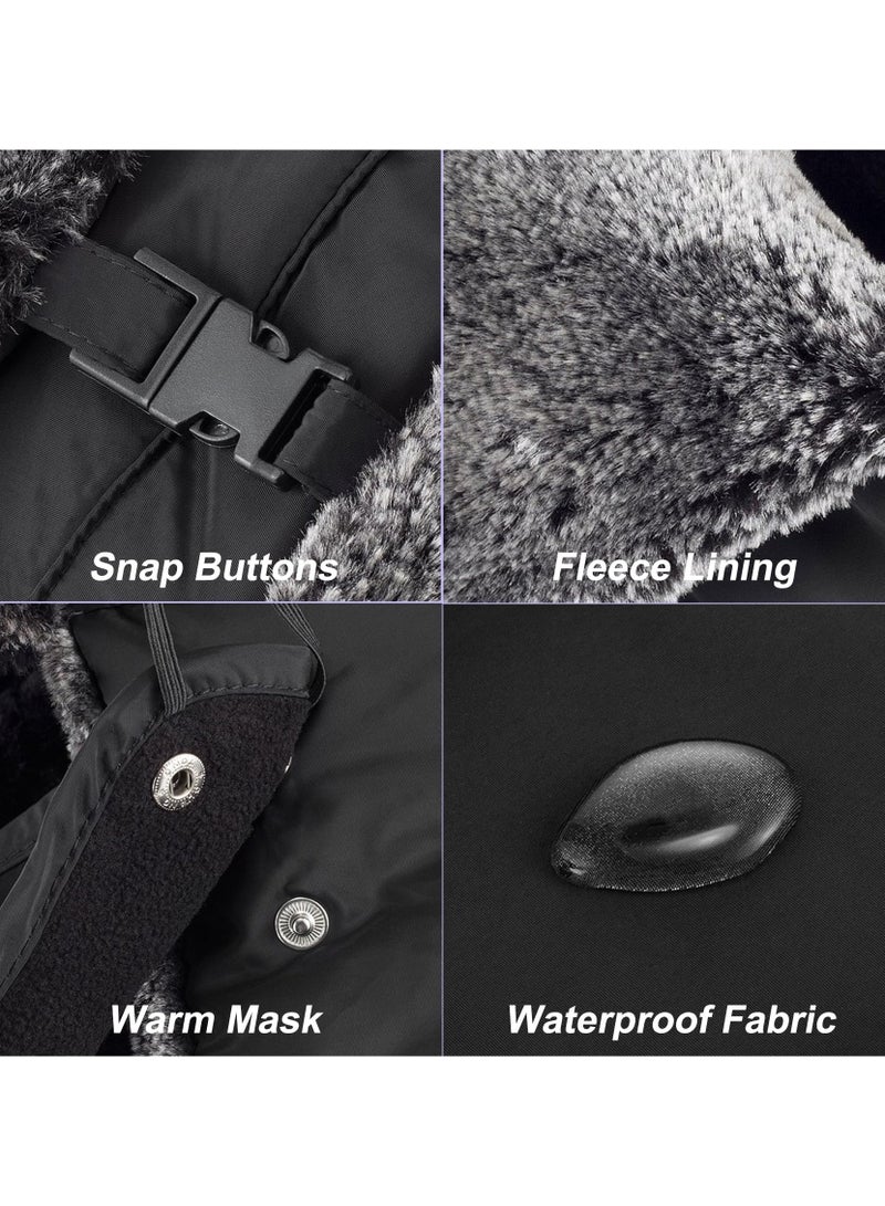 VIUAUAX Winter Warm Hat With Detachable Mask,Winter Hats for Men Women,Winter Thick Hat, Trapper Ushanka Hat with Ear Faps  Cold Weather Warm Fur Snow Ski Hat - Image 3