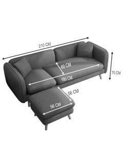 Poppins Home Living Room Furniture Modern Fabric Couch Sectional sofa Set Corner Lounge Sofa (Mustard)  - Image 2