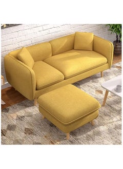 Poppins Home Living Room Furniture Modern Fabric Couch Sectional sofa Set Corner Lounge Sofa (Mustard)  - Image 1