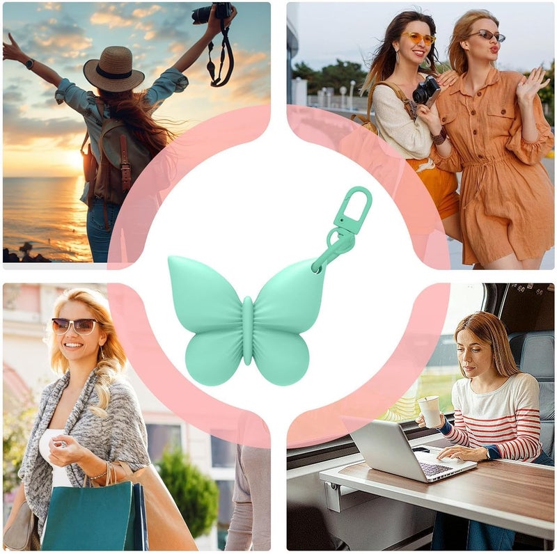 Lip Gloss Keychain Holder,Cute Butterfly Shape Soft Sleeve - Silicone Lip Balm Keychain | for Women Lady Girlfriend Grandma - Image 4
