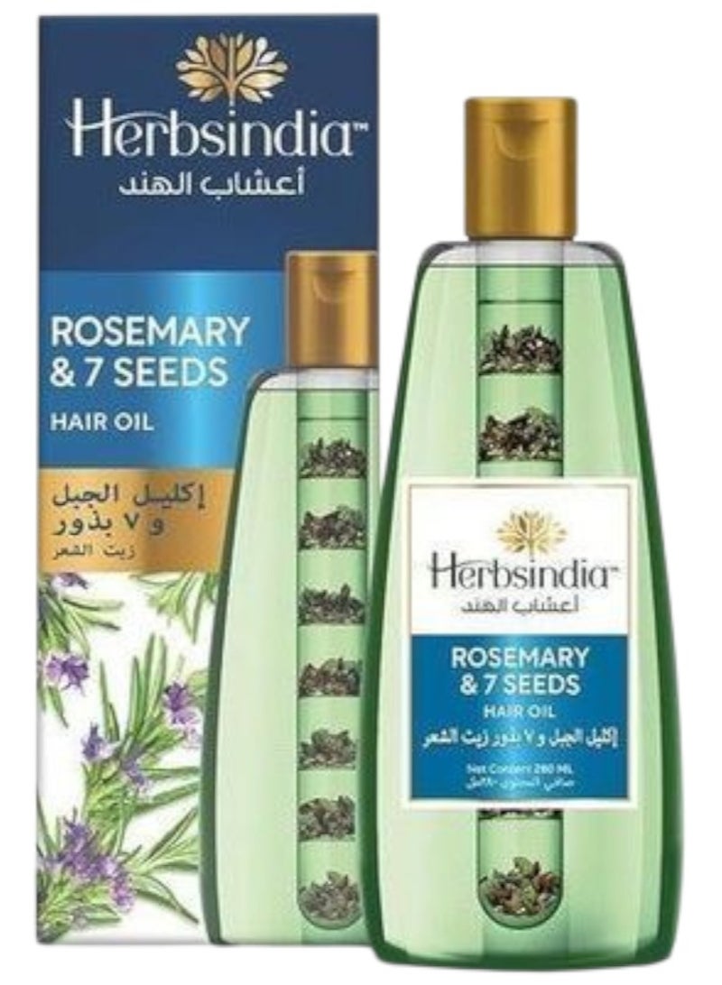 Herbsindia Rosemary & 7 Seeds Hair Oil 180 ml
