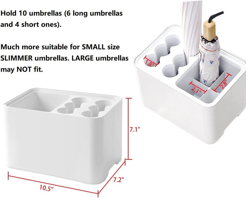 GeLive Umbrella Stand Rack Umbrella Holder with Drip Tray for Entryway Corner Space Saving Organizer Home Office Decor Stored 10 Umbrellas (Black) - Image 2