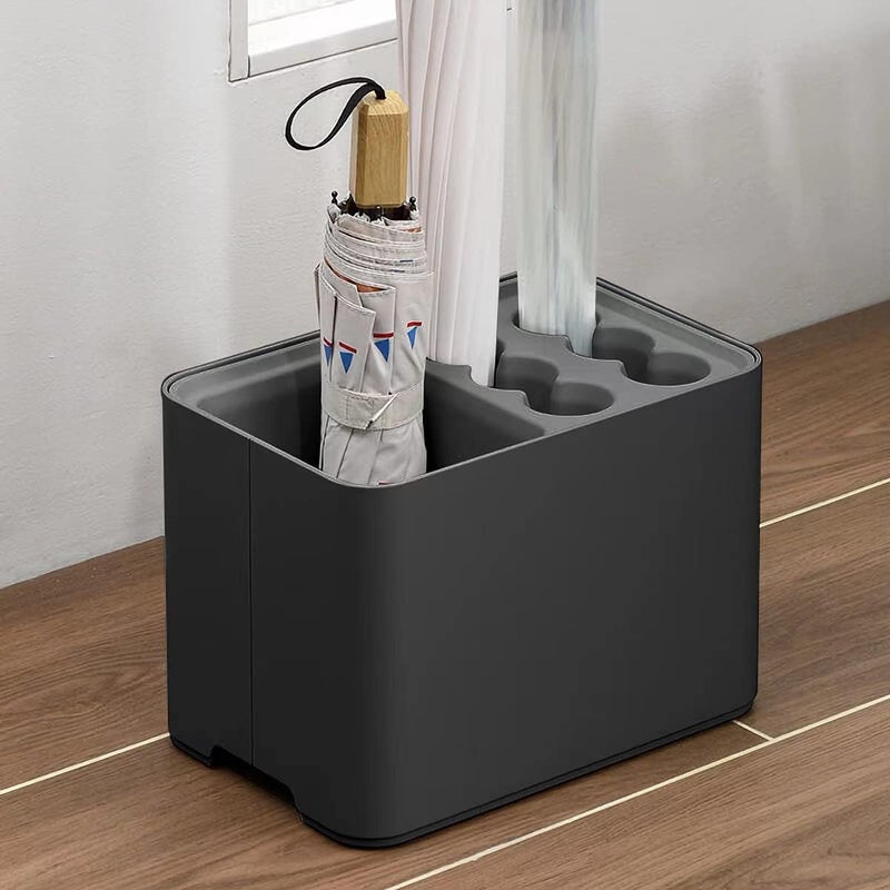 GeLive Umbrella Stand Rack Umbrella Holder with Drip Tray for Entryway Corner Space Saving Organizer Home Office Decor Stored 10 Umbrellas (Black) - Image 1