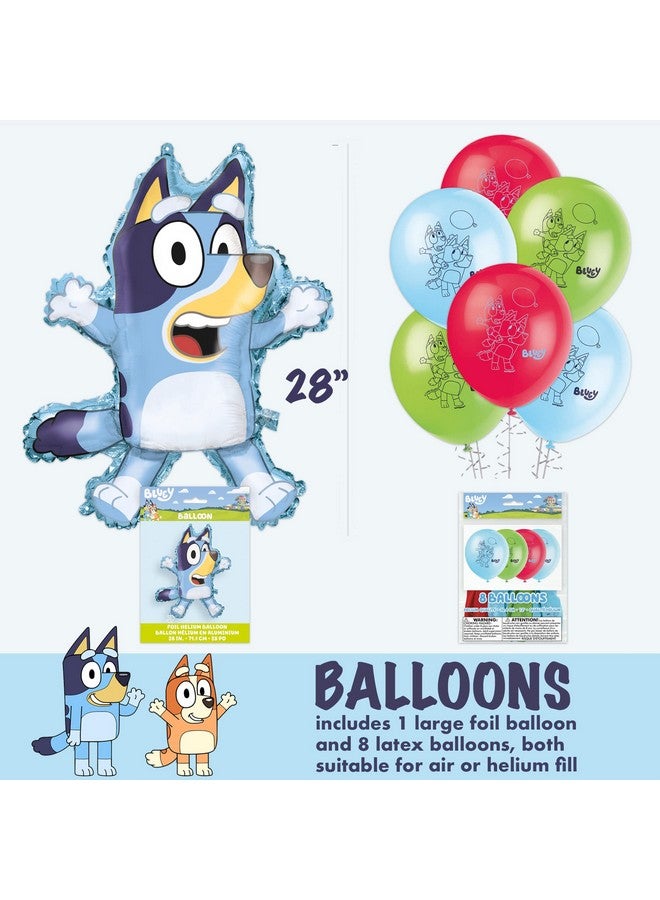 Unique زينة عيد ميلاد بلوى الفريدة | زينة حفلة بلوى | تكفي 16 | مرخصة رسميًا | بالونات، لافتة، غطاء طاولة، أطباق، مناديل، زر - Image 3