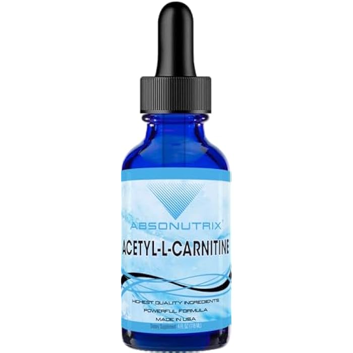Absonutrix Acetyl L-Carnitine, 593mg per Serving, 200 Potent Servings, Quick Absorption Liquid Drops, Gluten-Free, Third-Party Tested, GMP-Certified, Non-GMO, Made in USA - Image 1