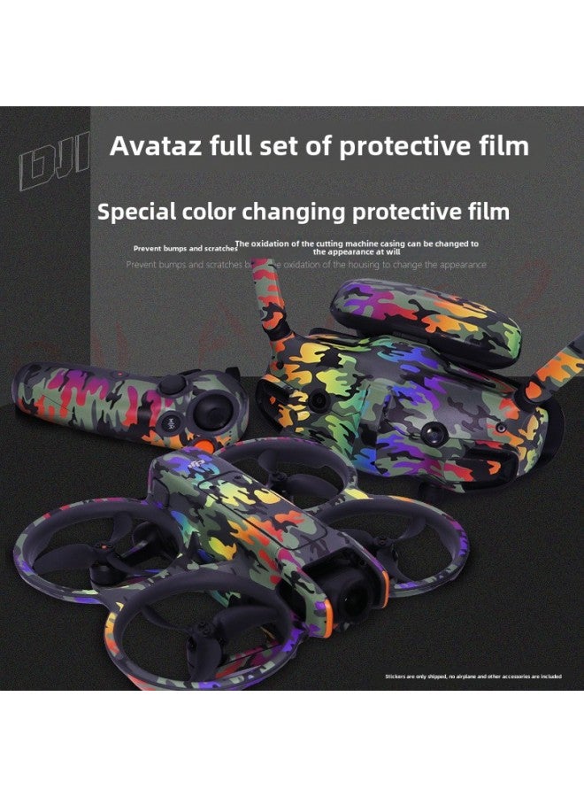 StartFly Suitable For DJI Avata 2 Sticker Suit Goggles 3 Glasses Sticker Film No Glue Accessories-Color:A2-08 Minions-Specifications:Avata 2 Body + Handle + Glasses G3 Complete Set - Image 2