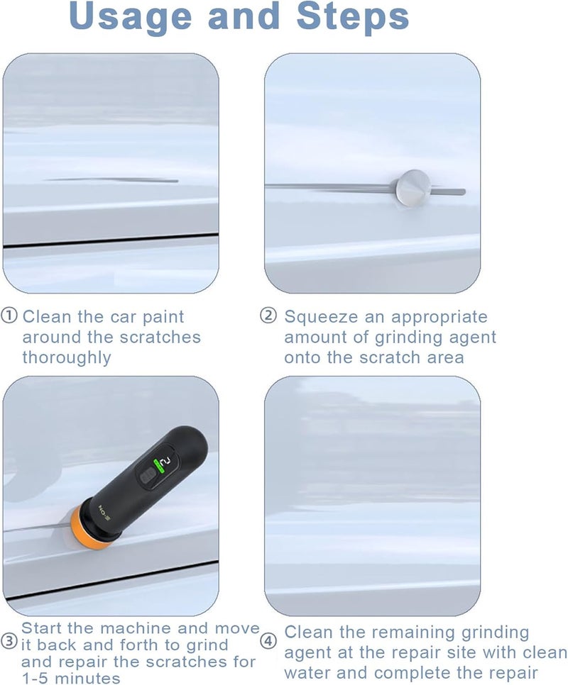 Waxer Machine – Portable Rechargeable Polishing Buffer, Adjustable Speed Cordless Polisher | Perfect for Boat Scratch Waxing Paint Protection Detailing Polishing - Image 5