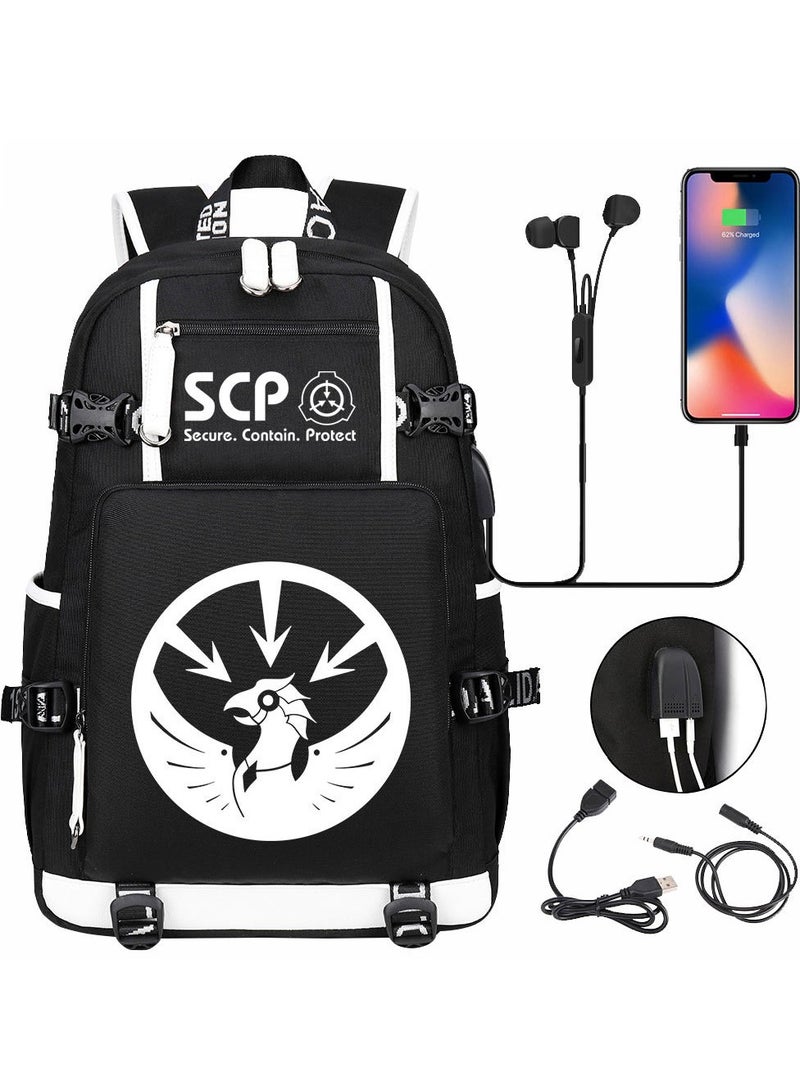 USB Print Youth Casual Travel Backpack