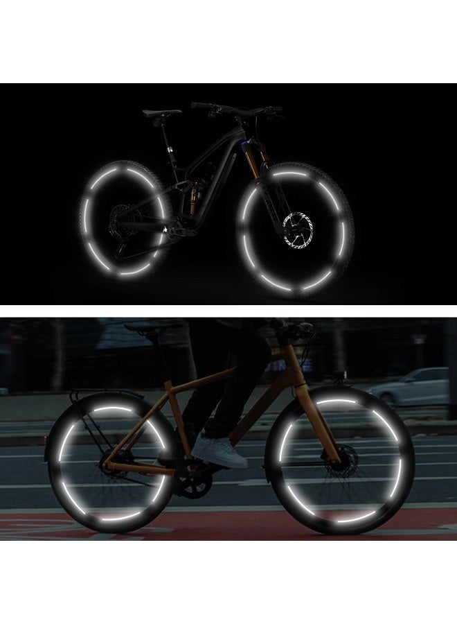 ShebSheb 32Pcs Rim Reflective Stickers for Bikes – Waterproof, Adhesive Reflective Tape, Rim Reflective Strip for Nighttime Safety Warning, Suitable for Bicycles, E-Bikes, and Motorcycles, etc. - Image 5