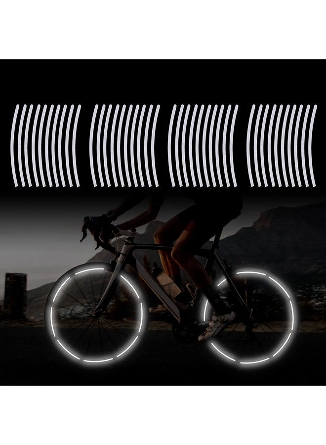 ShebSheb 32Pcs Rim Reflective Stickers for Bikes – Waterproof, Adhesive Reflective Tape, Rim Reflective Strip for Nighttime Safety Warning, Suitable for Bicycles, E-Bikes, and Motorcycles, etc. - Image 1