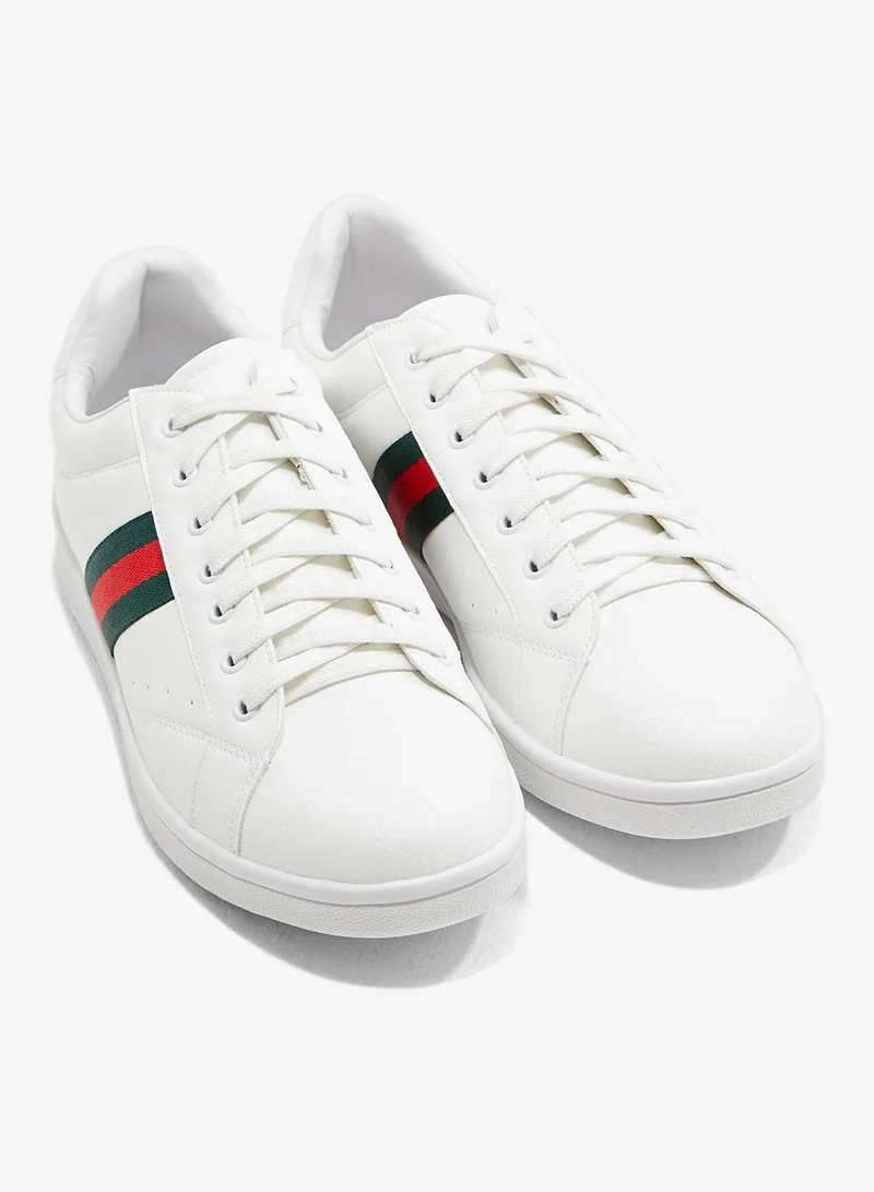 Seventy Five White Webbing Detail Sneakers for Men | Best Price UAE