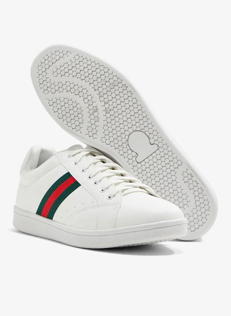 Seventy Five White Webbing Detail Sneakers for Men | Best Price UAE