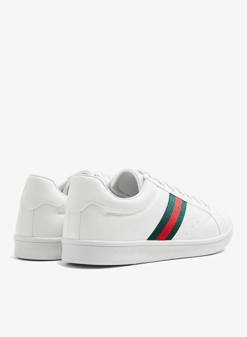Seventy Five White Webbing Detail Sneakers for Men | Best Price UAE