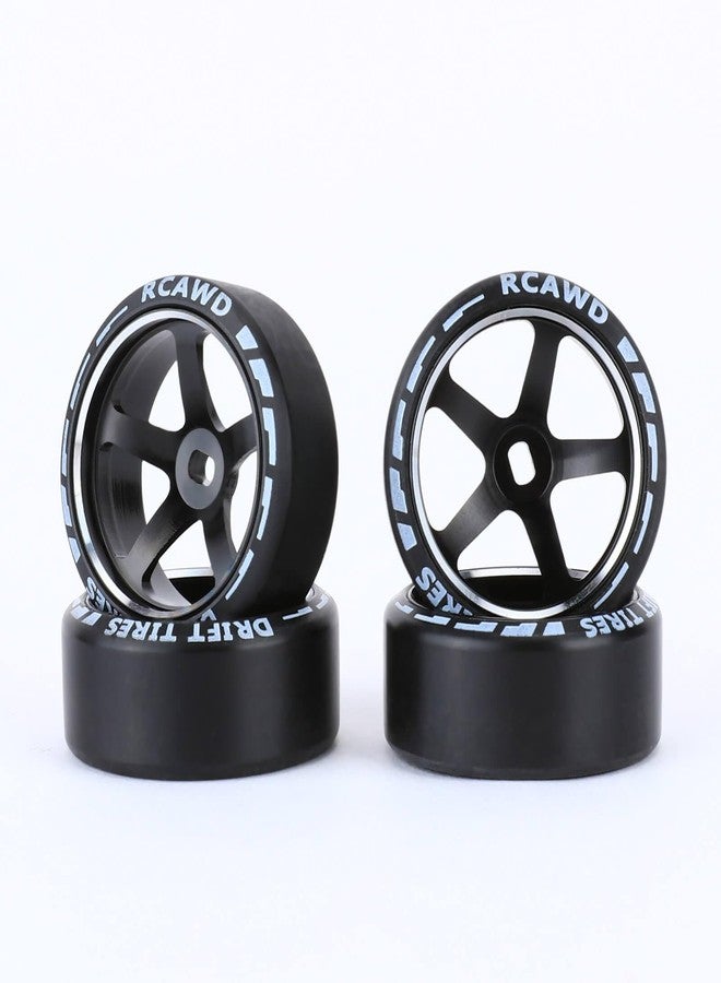 RCAWD No More Glue Drift Wheel Tire for 1/28 Mini-Z AWD AMZ Mini-Q AMR GLA DRZ Mini-D IW04M Wltoys XRX BZ IW05 IW06 Upgrades Parts 27mm Diam Black - Image 1