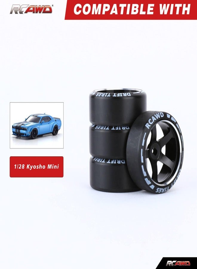 RCAWD No More Glue Drift Wheel Tire for 1/28 Mini-Z AWD AMZ Mini-Q AMR GLA DRZ Mini-D IW04M Wltoys XRX BZ IW05 IW06 Upgrades Parts 27mm Diam Black - Image 4