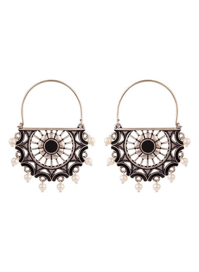 VOYLLA Rangabati Faux Pearls Adorned Earrings  - Image 2