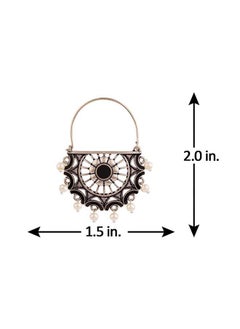 VOYLLA Rangabati Faux Pearls Adorned Earrings  - Image 4