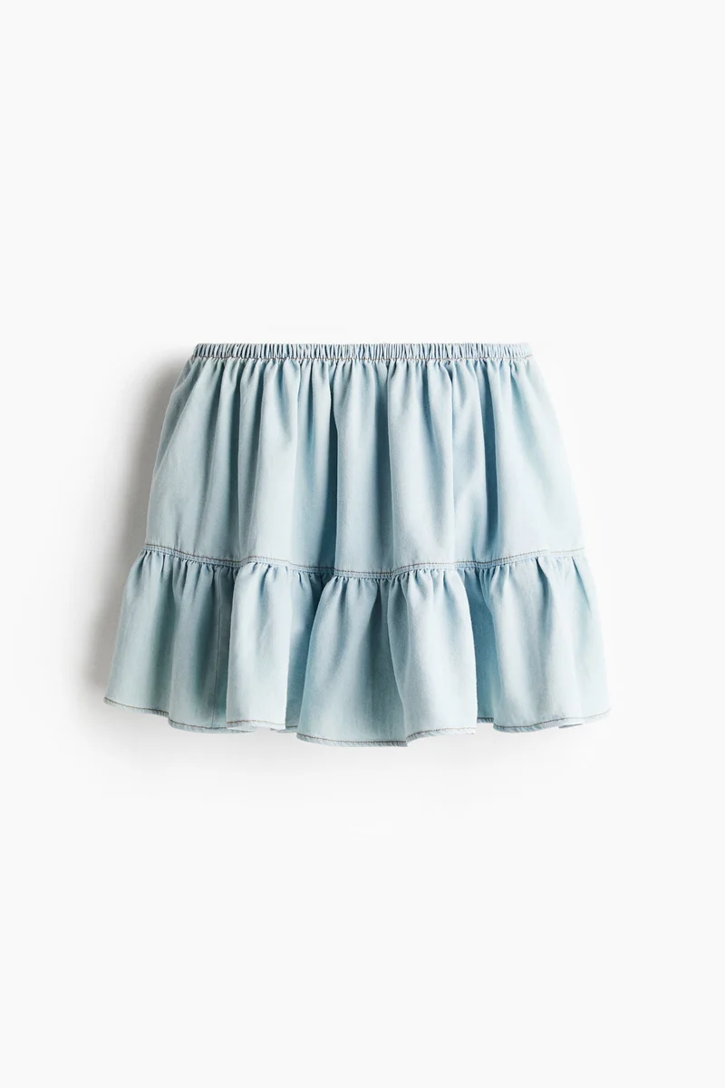 اتش اند ام تنورة ميني مزينة بكشكشة