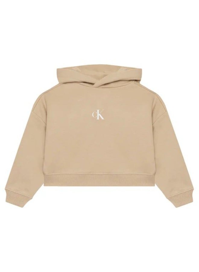 كالفن كلاين جينز هودي أطفال بقصة بوكسي وشعار - Image 1