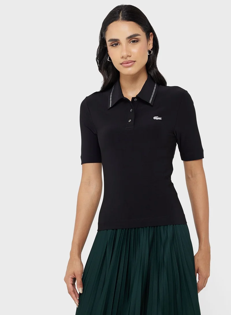 LACOSTE Slim Fit Diamanté Detail Polo