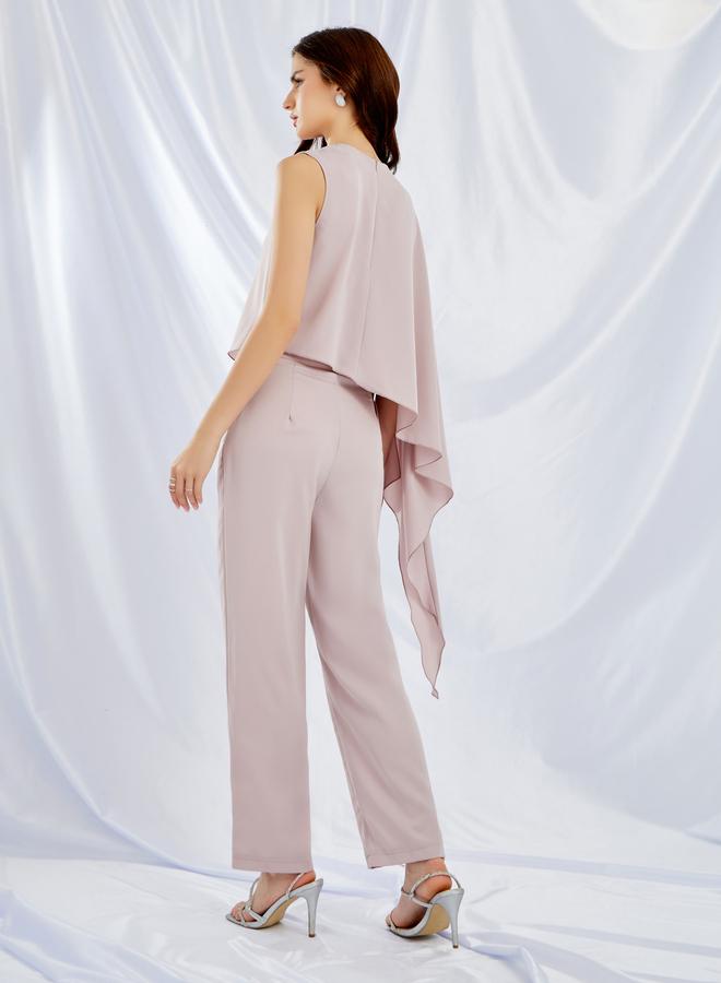 Styli Styli Round Neck One Cape Sleeve Top and Pants Co-Ords  - Image 5