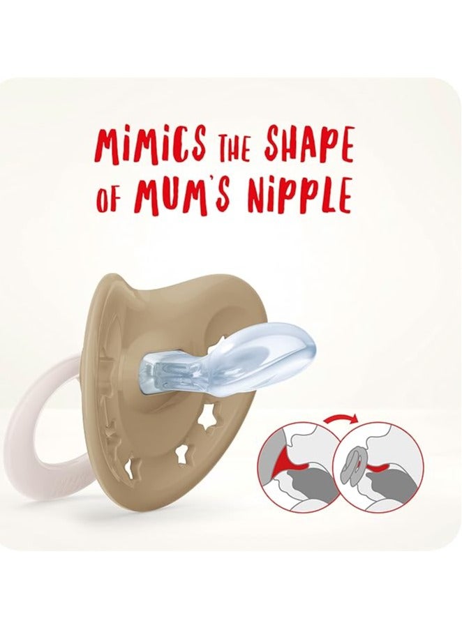 نوك لهّايات  | 2 عبوة من اللهايات | حلمة قلب | لهّايات سيليكون خالية من مادة BPA | لهّايات مضادة للتفلطح | لعبة تسنين الأطفال - Image 3